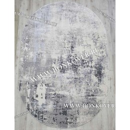 Ковер Турция Современный Дизайн 03 Серый Овал