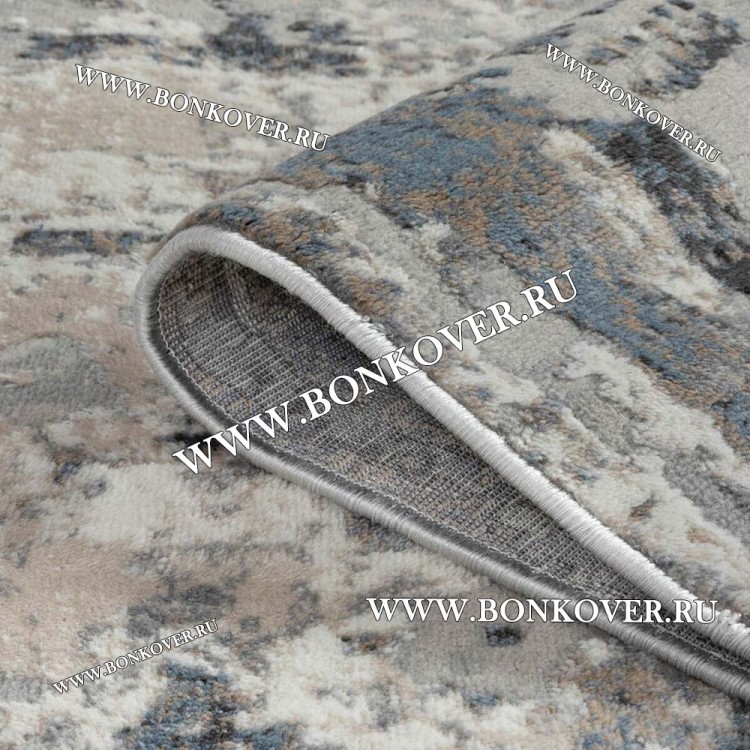 Ковер Абстракция Дизайн 88 Серый с Синим