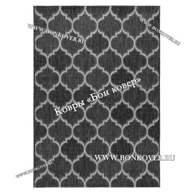 Безворсовый ковер дизайн 142 черный