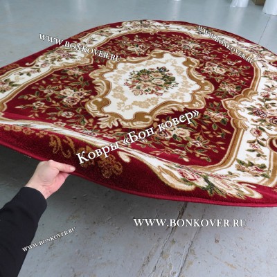 РОССИЙСКИЙ ЖАККАРДОВЫЙ КОВЕР МЕДАЛЬОН КРАСНЫЙ ОВАЛЬНЫЙ