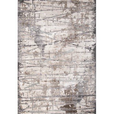 Абстрактный ковер дизайн 78 Серый с коричневым